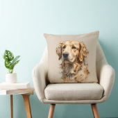 Golden Retriever Dog Art Cushion  Kussen (Stoel)