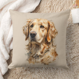 Golden Retriever Dog Art Cushion  Kussen