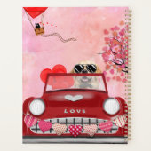 Golden Retriever Dog auto met hart Valentijnse Planner (Achterkant)