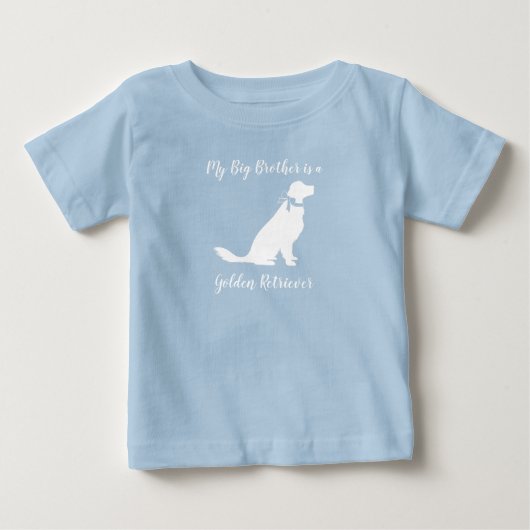 Golden Retriever Dog Baby shower Blue Boy (Voorkant)