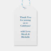 Golden Retriever Dog Baby shower Blue Boy Cadeaulabel (Achterkant)