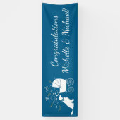 Golden Retriever Dog Baby shower Blue Boy Spandoek (Verticaal)
