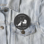 Golden Retriever Dog Baby shower Genderneutraal Ronde Button 7,6 Cm (In situ)