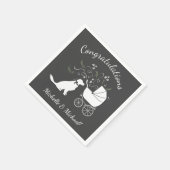 Golden Retriever Dog Baby shower Genderneutraal Servet (Hoek)