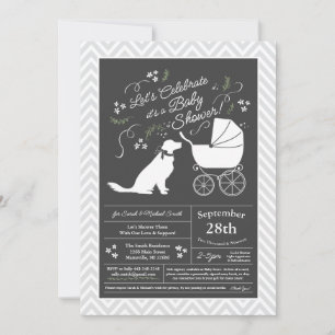 Golden Retriever Dog Baby shower Genderneutraal V2 Kaart