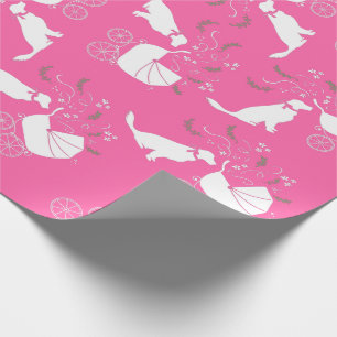 Golden Retriever Dog Baby shower roze meisje Cadeaupapier