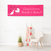 Golden Retriever Dog Baby shower roze meisje Spandoek (Insitu)