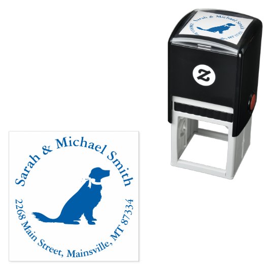 Golden Retriever Dog Baby shower Zelfinktende Stempel (In situ)