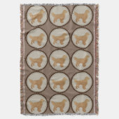 Golden Retriever Dog Badge Pattern Deken (Voorkant Verticaal)