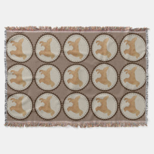 Golden Retriever Dog Badge Pattern Deken