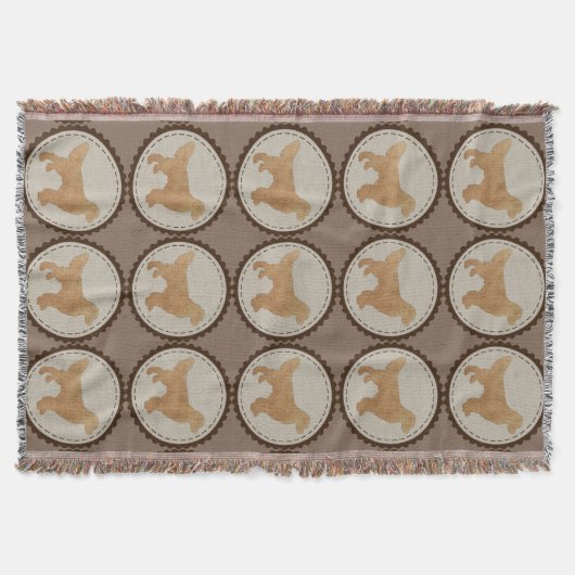 Golden Retriever Dog Badge Pattern Deken (Voorkant)