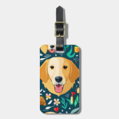Golden Retriever Dog Bagagelabel (Voorkant verticaal)