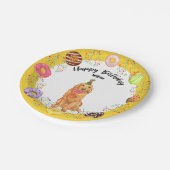 Golden Retriever Dog Birthday Party Paper Bord (Gekanteld)