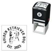 Golden Retriever Dog Branding Zelfinktende Stempel (In situ)