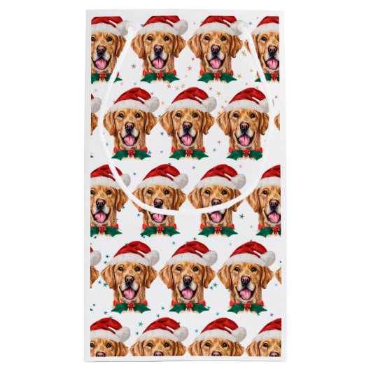 Golden Retriever Dog Breed Christmas Klein Cadeauzakje (Achterkant)