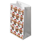 Golden Retriever Dog Breed Christmas Klein Cadeauzakje (Voorkant Gekanteld)