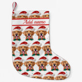 Golden Retriever Dog Breed Christmas Kleine Kerstsok (Voorkant)