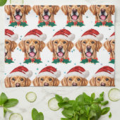 Golden Retriever Dog Breed Christmas Theedoek (Gevouwen)
