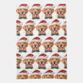 Golden Retriever Dog Breed Christmas Theedoek (Verticaal)