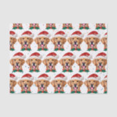 Golden Retriever Dog Breed Christmas Tissuepapier (Voorkant)
