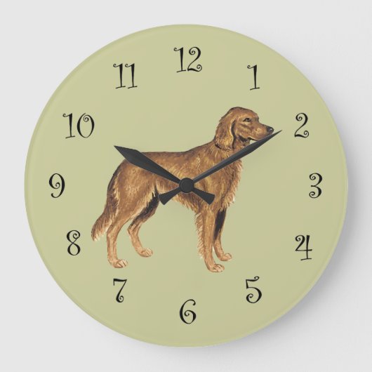 Golden Retriever Dog Breed Wall Clocks Grote Klok (Voorkant)