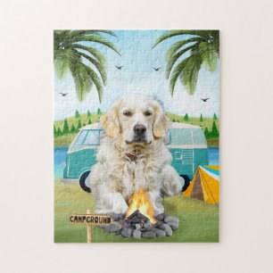 Golden Retriever Dog Camping Legpuzzel