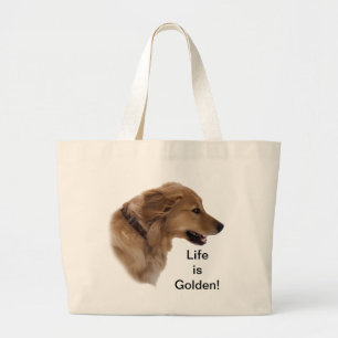 Golden Retriever Dog Canvas tas