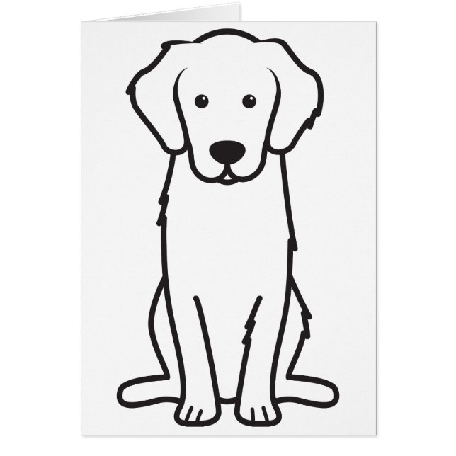 Golden Retriever Dog Cartoon (Voorkant)