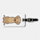 Golden Retriever Dog Cartoon Bagagelabel (Voorkant horizontaal)