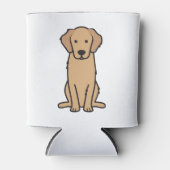 Golden Retriever Dog Cartoon Blikjeskoeler (Voorkant)