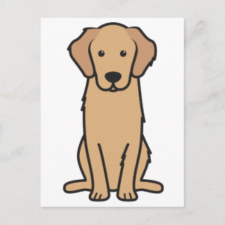 Golden Retriever Dog Cartoon Briefkaart