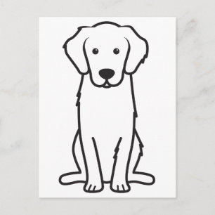 Golden Retriever Dog Cartoon Briefkaart