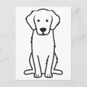 Golden Retriever Dog Cartoon Briefkaart (Voorkant)