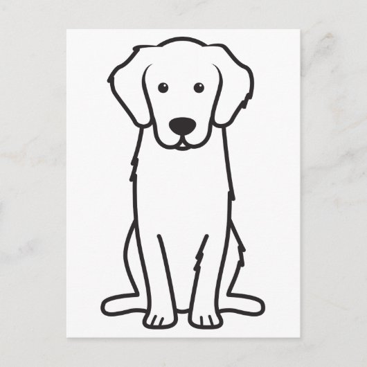 Golden Retriever Dog Cartoon Briefkaart (Voorkant)