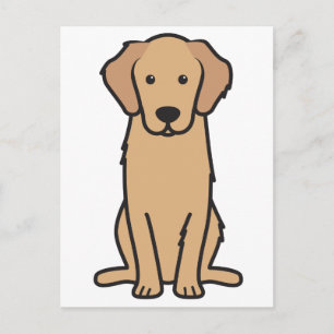Golden Retriever Dog Cartoon Briefkaart