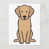 Golden Retriever Dog Cartoon Briefkaart (Voorkant)