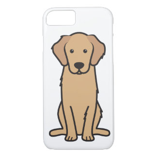 Golden Retriever Dog Cartoon iPhone 8/7 Hoesje