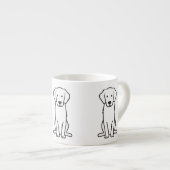 Golden Retriever Dog Cartoon Espresso Kop (Voorkant rechts)