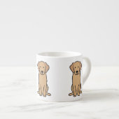Golden Retriever Dog Cartoon Espresso Kop (Voorkant rechts)