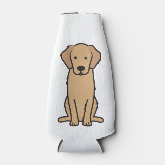 Golden Retriever Dog Cartoon Flesjeskoeler