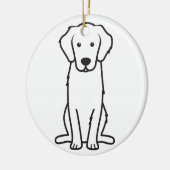 Golden Retriever Dog Cartoon Keramisch Ornament (Links)