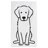 Golden Retriever Dog Cartoon Klein Cadeauzakje (Achterkant)