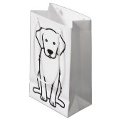Golden Retriever Dog Cartoon Klein Cadeauzakje (Voorkant Gekanteld)