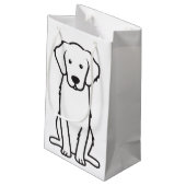 Golden Retriever Dog Cartoon Klein Cadeauzakje (Achterkant Gekanteld)