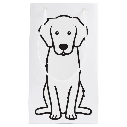 Golden Retriever Dog Cartoon Klein Cadeauzakje (Voorkant)