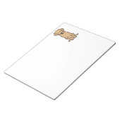 Golden Retriever Dog Cartoon Notitieblok (Schuin)