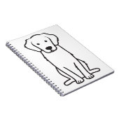 Golden Retriever Dog Cartoon Notitieboek (Rechterzijde)