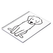 Golden Retriever Dog Cartoon Notitieboek (Linkerzijde)