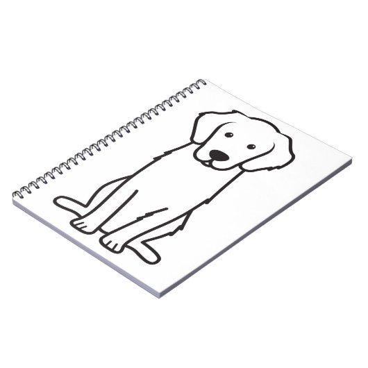Golden Retriever Dog Cartoon Notitieboek (Linkerzijde)