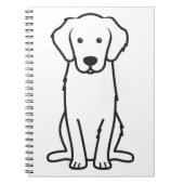Golden Retriever Dog Cartoon Notitieboek (Voorkant)